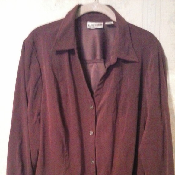 FASHION BUG MAROON SOFT VELVET LONG SLEEVE SHIRT - Picture 1 of 6
